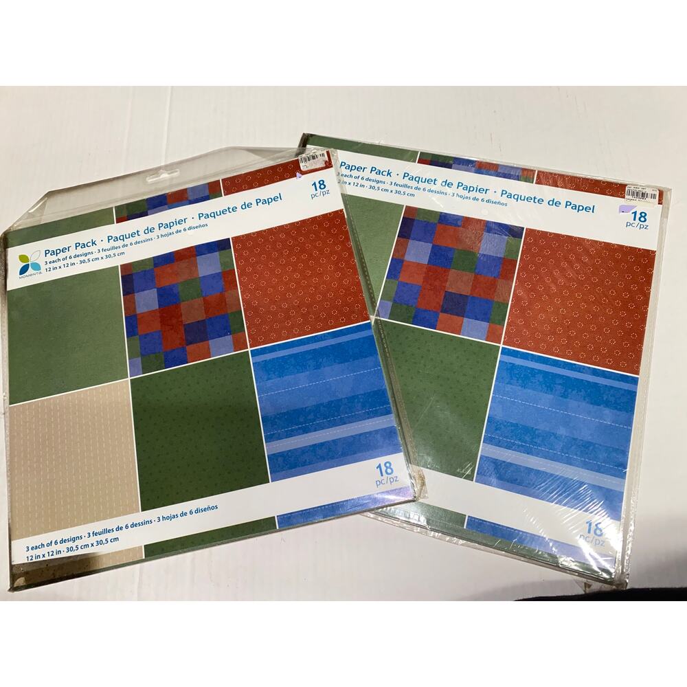 2 New Moments Paper Pack 18 Piece - 36 Total 12" x 12"